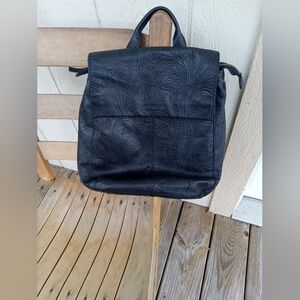 American leather Co. Leather Black backpack purse bag hobo